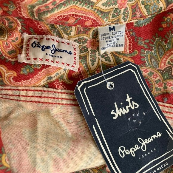 Pepe Jeans London Women's‎ Blouse Size Medium Orang - Picture 6 of 7